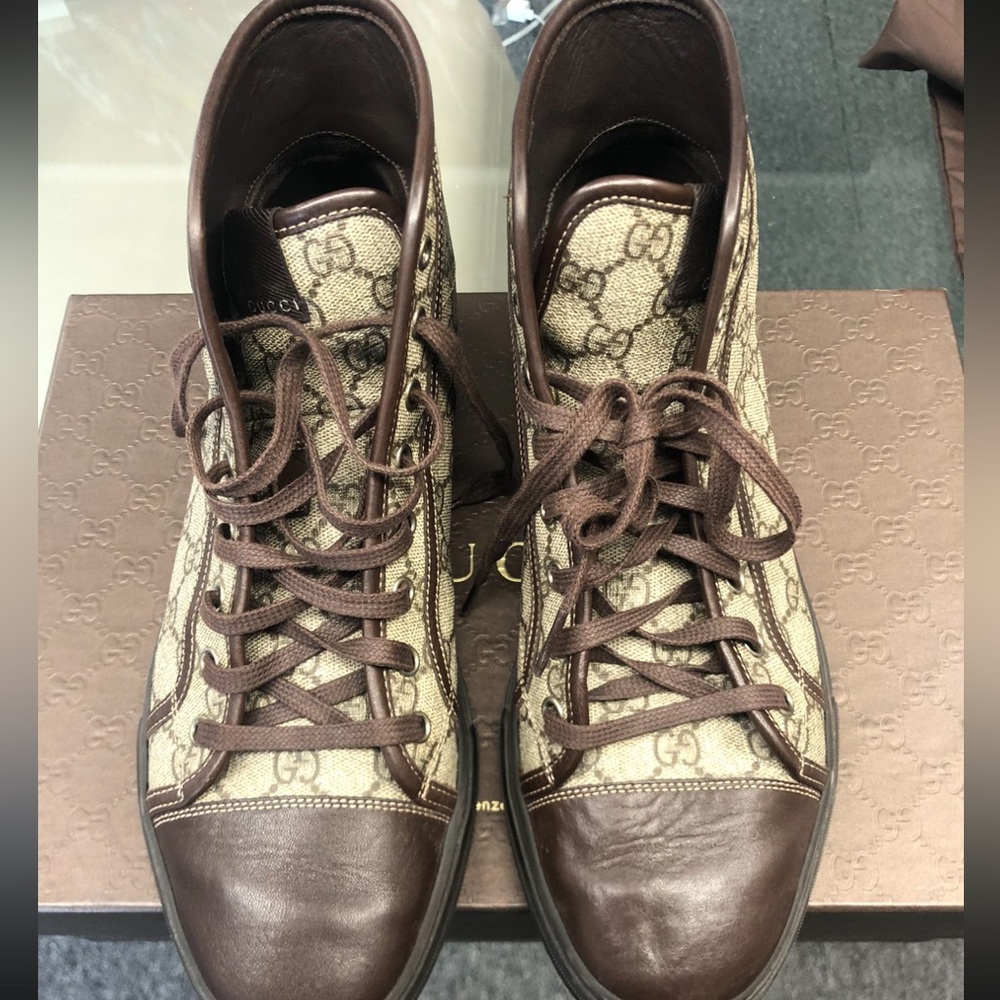 GUCCI SHOES SNEAKERS GG PLUS MENS GUCCI SIZE 9.5